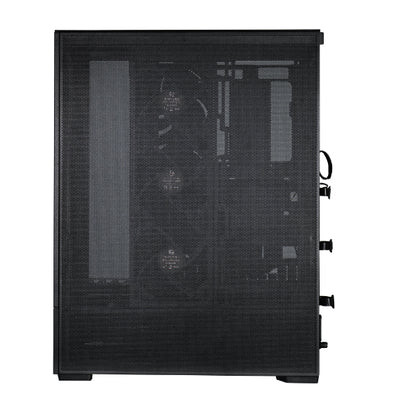LIAN LI SUP01 BLACK/WHITE Tempered Glass ATX Small Tower CASE
