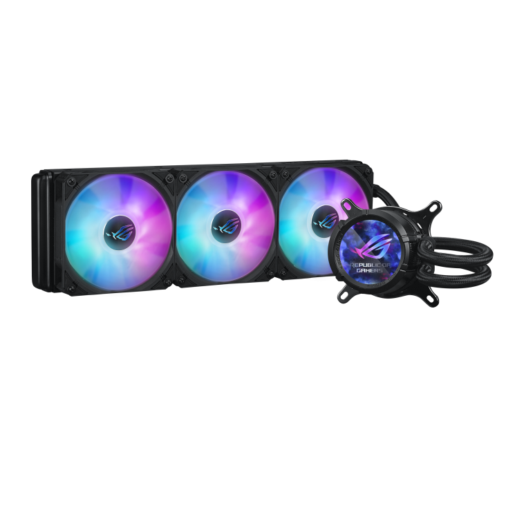 ASUS ROG STRIX LC III 360 ARGB LCD BLACK/WHITE EDITION CPU Liquid Cooler, 2.1" Full Color IPS LCD, Intel: LGA1700,1200,115x, AMD: AM5,AM4, 6 Yrs Wty