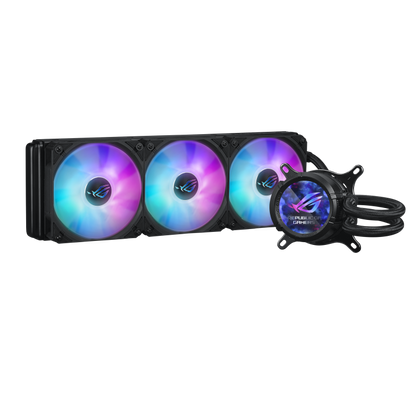 ASUS ROG STRIX LC III 360 ARGB LCD BLACK/WHITE EDITION CPU Liquid Cooler, 2.1" Full Color IPS LCD, Intel: LGA1700,1200,115x, AMD: AM5,AM4, 6 Yrs Wty