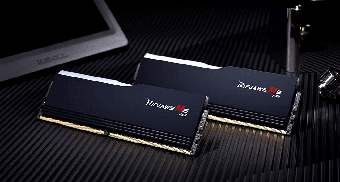 G.SKILL RIPJAWS M5 RGB: 32GB/64GB DDR5-6000/6400/6800 MT/s - Intel XMP 3.0 Ready, Dual Channel Kit (BLACK/WHITE)