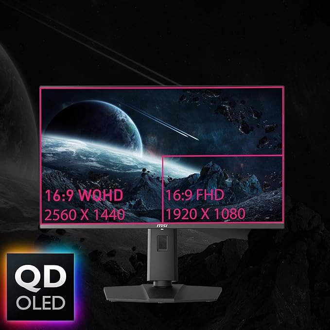 MSI MPG 271QRX 27" QD-OLED WQHD (2560x1440) / 360Hz / 0.03ms(GTG) / HDR TrueBlack400 / TypeC (90W) / 2xTypeA / 1xType B / KVM / Adjustable Gaming Monitor