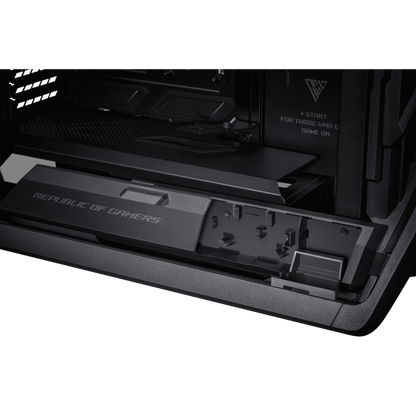 ASUS ROG HYPERION GR701 EATX CASE WITH BTF EDITION -  5 x 2.5" Bay, ARGB, 420mm Dual Radiator, 4x140mm Fans, Tempered Glass, 1 Yr Wty