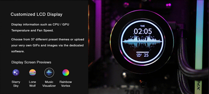 TECWARE ECLIPSE 240 LCD AIO Liquid CPU Cooler (Black/White)