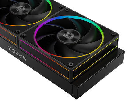 ID Cooling SL240 Space Series LCD AIO Liquid CPU Cooler Black/White