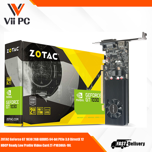 ZOTAC GeForce GT 1030 2GB GDDR5 64-bit PCIe 3.0 DirectX 12 HDCP Ready Low Profile Video Card