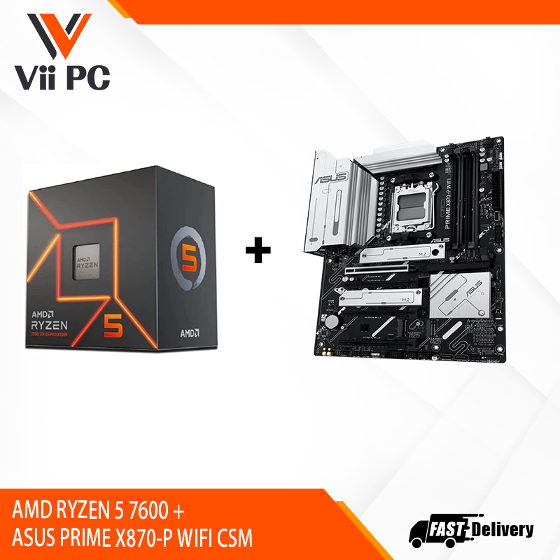 AMD RYZEN 5 7600 +  ASUS PRIME X870-P WIFI CSM BUNDLE