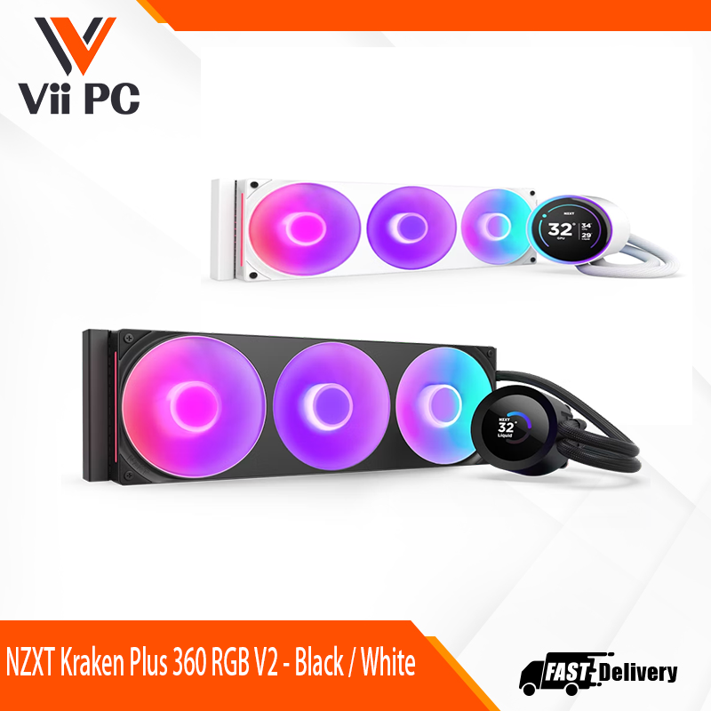 NZXT Kraken Plus 360 RGB V2 - Black / White