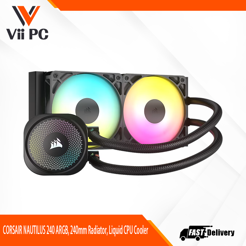 CORSAIR NAUTILUS 240 ARGB, 240mm Radiator, Liquid CPU Cooler