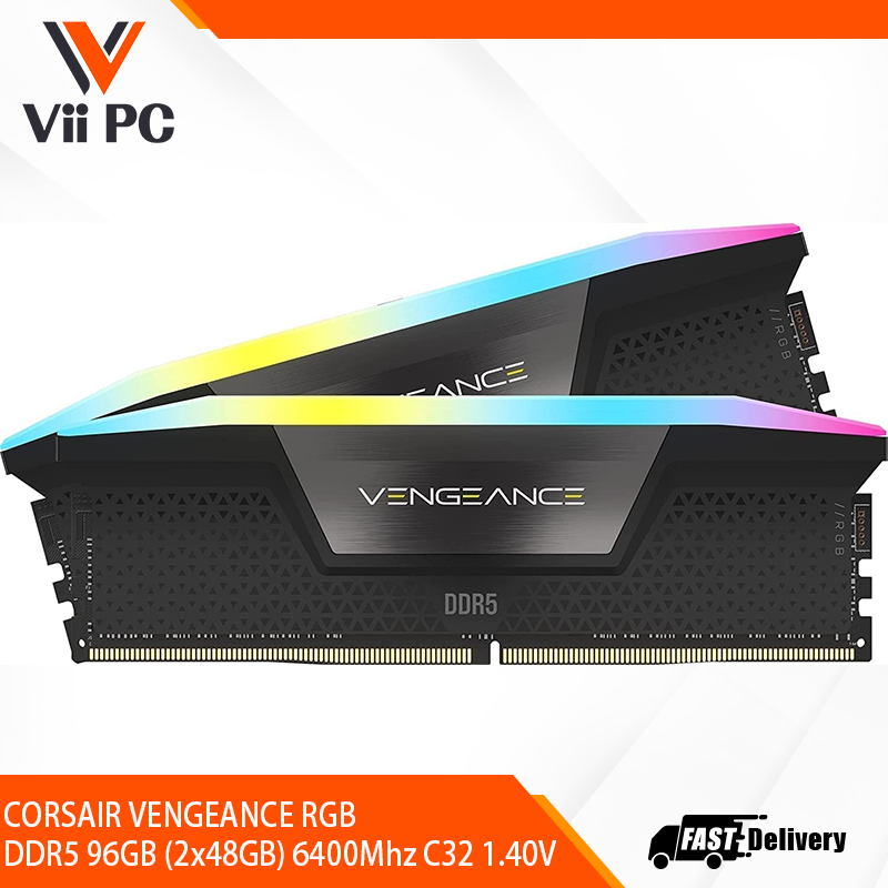 CORSAIR VENGEANCE RGB DDR5 96GB (2x48GB) 6400Mhz C32 1.40V