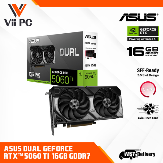 ASUS Dual GeForce RTX™ 5060 Ti / RTX 5060TI / 5060TI 16GB OC OR NON OC GDDR7 Edition DDR7 GAMING GRAPHIC CARD BLACK OR WHITE
