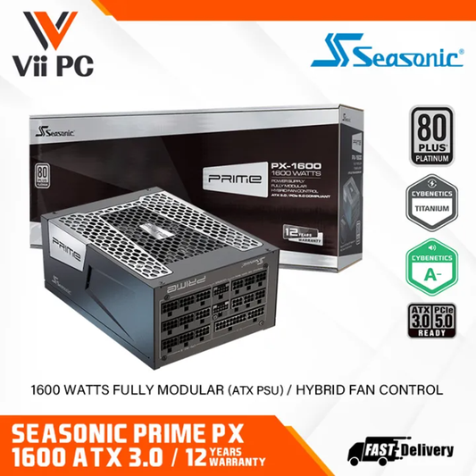 Seasonic Prime PX1600W ATX 3.0 and PCIe 5.0 80 PLUS Platinum