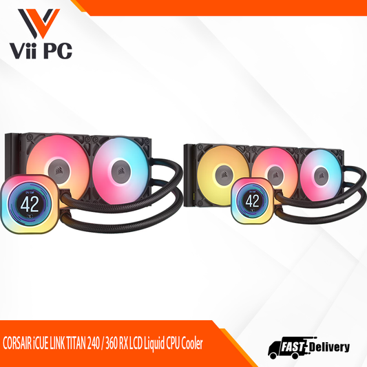 CORSAIR iCUE LINK TITAN 240 / 360 RX LCD Liquid CPU Cooler