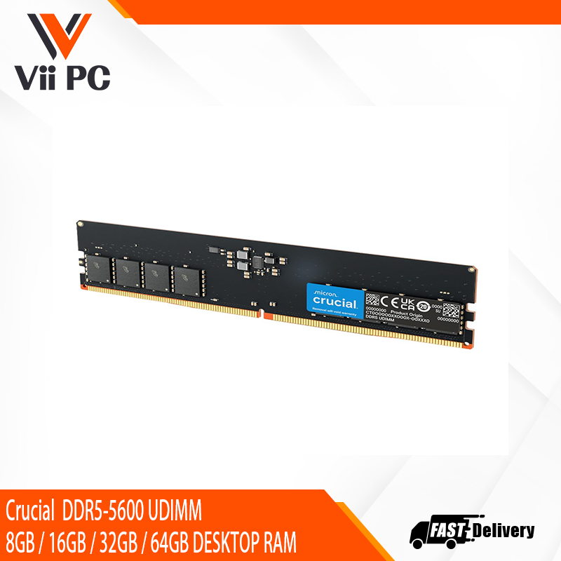 Crucial  DDR5-5600 UDIMM 8GB / 16GB / 32GB / 64GB DESKTOP RAM
