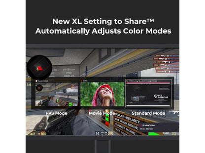 BenQ ZOWIE XL2546X 24.5" Fast TN 240Hz DyAc™ 2 Gaming Monitor for Esports | Motion Clarity DyAc™2 | 1080p | XL Setting to Share | S Switch | Adjustable Height & Tilt, Black