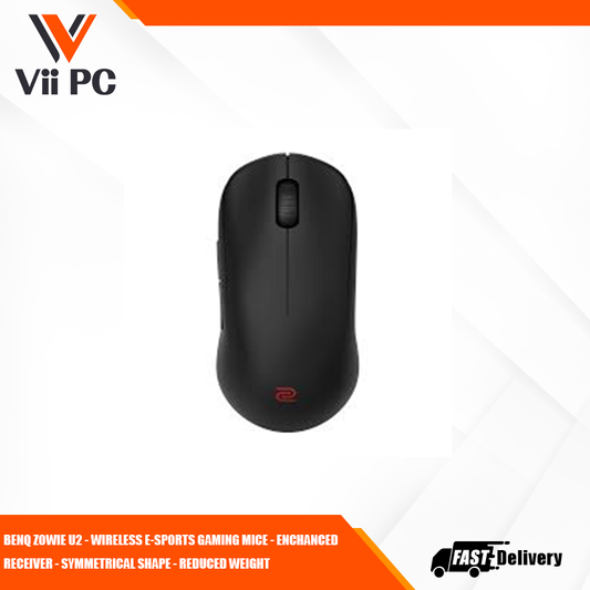 BenQ ZOWIE U2 - WIRELESS E-SPORTS GAMING MOUSE - ENCHANCED RECEIVER - SYMMETRICAL SHAPE - REDUCED WEIGHT