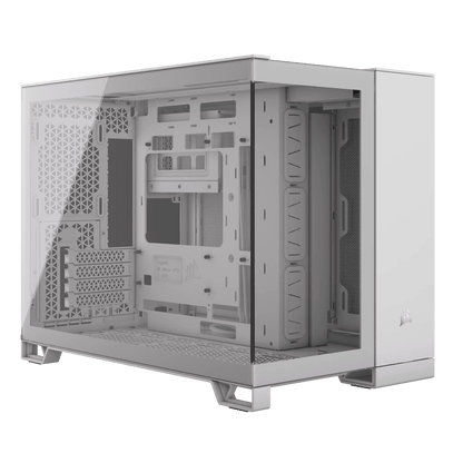 CORSAIR 2500X Mid-Tower Dual Chamber ATX PC Case - BLACK OR WHITE, Tempered Glass, Compatible with reverse connector mATX & mITX motherboards, 2Yrs Wty