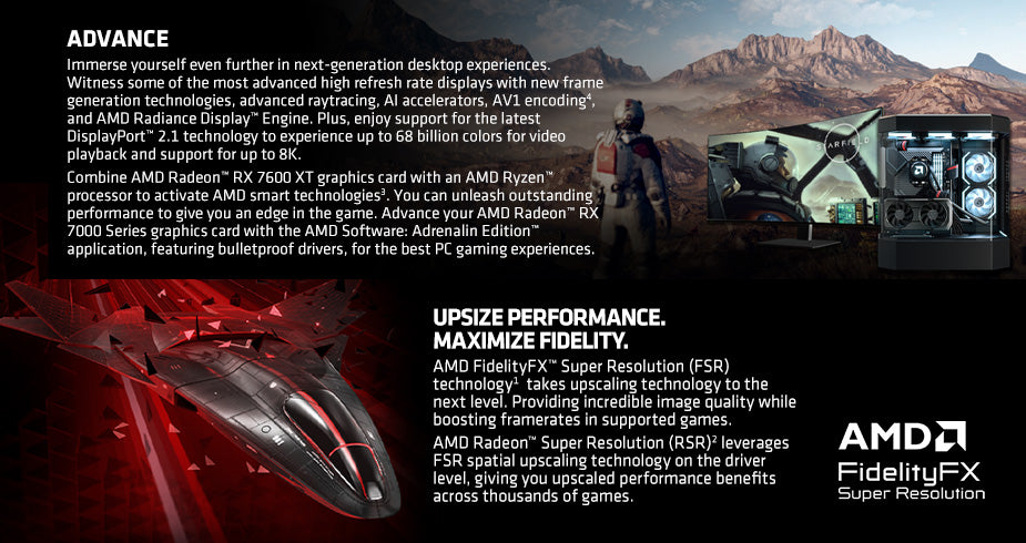 SAPPHIRE PULSE AMD Radeon™ RX 7600 XT 16GB GDDR6 PCI-Express 4.0 x8 Gaming Graphics Cards