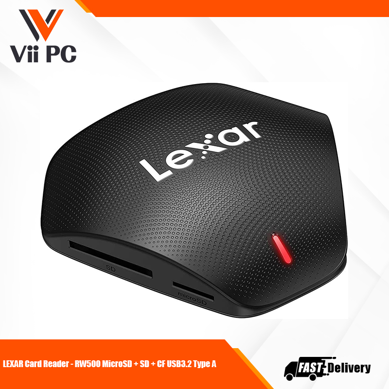 Lexar Professional Multi-Card 3-in-1 USB 3.2 Gen 1 Reader - Up to 312MB/s transfer speeds, Supports High-speed SD, microSD, and CompactFlash