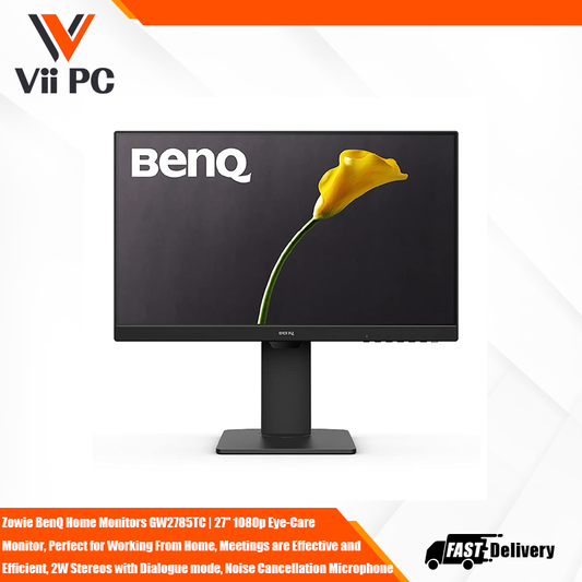 BenQ Home Monitors GW2785TC | 27" 1080p Eye-Care Monitor, Perfect for Working From Home, Meetings are Effective and Efficient, 2W Stereos with Dialogue mode, Noise Cancellation Microphone