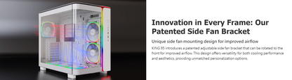 Montech KING 95 WHITE Tempered Glass ATX Middle Tower Case (Dynamic Duo Airflow Modes)