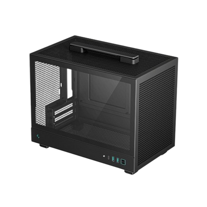 DeepCool CH160 Ultra-Portable Tempered Glass Full-Sized Air Cooler Support Mini-ITX CASING, BLACK/WHITE