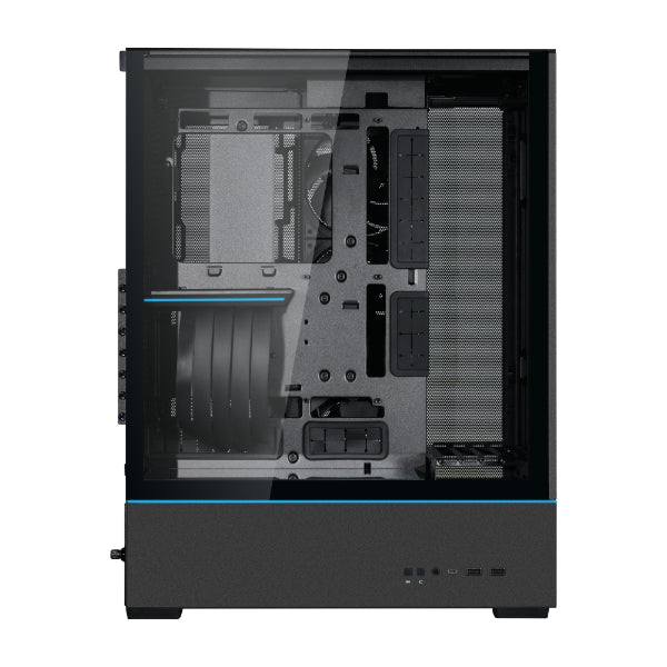 LIAN LI SUP01 BLACK/WHITE Tempered Glass ATX Small Tower CASE
