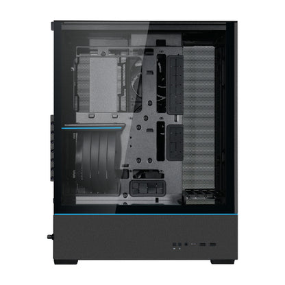 LIAN LI SUP01 BLACK/WHITE Tempered Glass ATX Small Tower CASE
