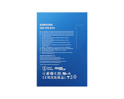 SAMSUNG 990 EVO NVMe 2.0 M.2 2280 SSD (1TB / 2TB) - PCIe 4.0x4/PCIe 5.0x2/Up to 5,000 MB/s Read/Up to 4,200 MB/s Write/5 Yrs Wty