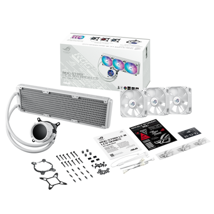 ASUS ROG STRIX LC III 360 ARGB LCD BLACK/WHITE EDITION CPU Liquid Cooler, 2.1" Full Color IPS LCD, Intel: LGA1700,1200,115x, AMD: AM5,AM4, 6 Yrs Wty