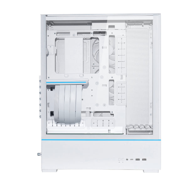 LIAN LI SUP01 BLACK/WHITE Tempered Glass ATX Small Tower CASE