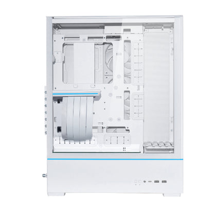 LIAN LI SUP01 BLACK/WHITE Tempered Glass ATX Small Tower CASE