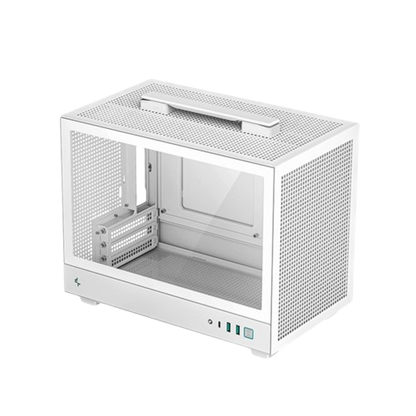 DeepCool CH160 Ultra-Portable Tempered Glass Full-Sized Air Cooler Support Mini-ITX CASING, BLACK/WHITE