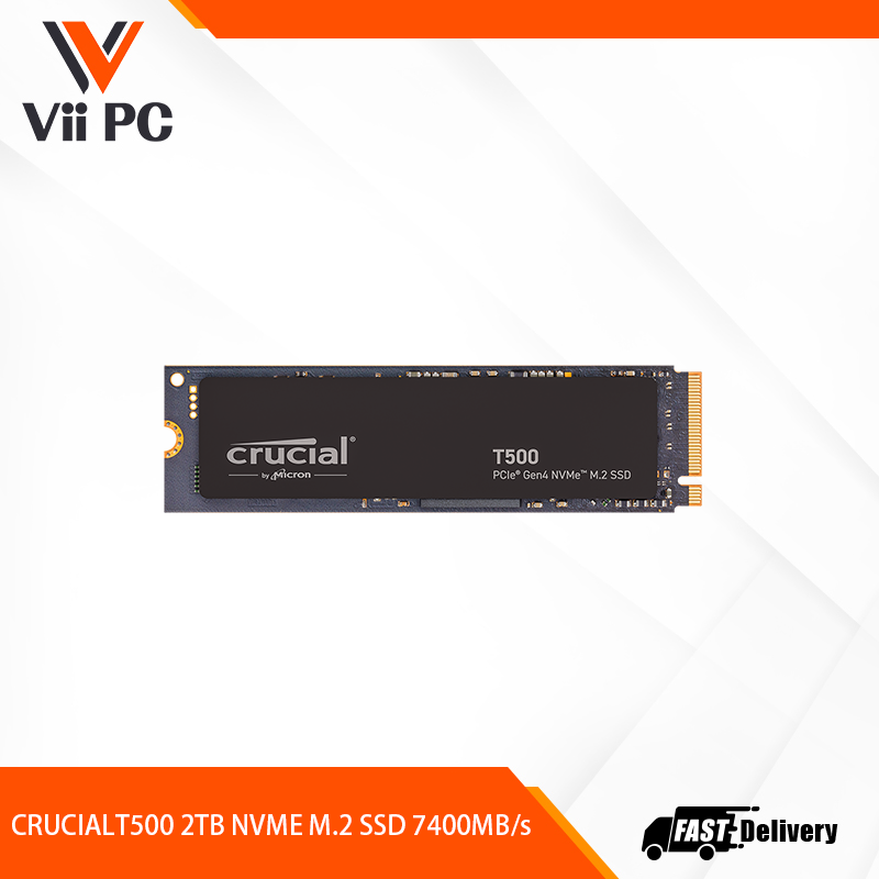 CRUCIAL T500 PRO 2TB 7400MB/s PCIe GEN4 NVMe M.2 SSD(5YRS)