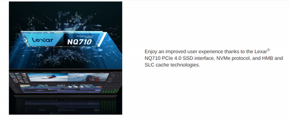 Lexar NQ710 M.2 2280 PCIe Gen4x4 NVMe 1.4 SSD (1TB / 2TB) - Up to 5000MB/s READ, Up to 3300MB/s WRITE