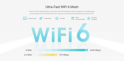 TP-LINK DECO X50 AX3000 Whole Home Mesh WiFi 6 System - 1/2/3pack