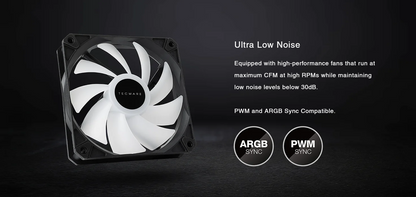 TECWARE ECLIPSE 240 LCD AIO Liquid CPU Cooler (Black/White)