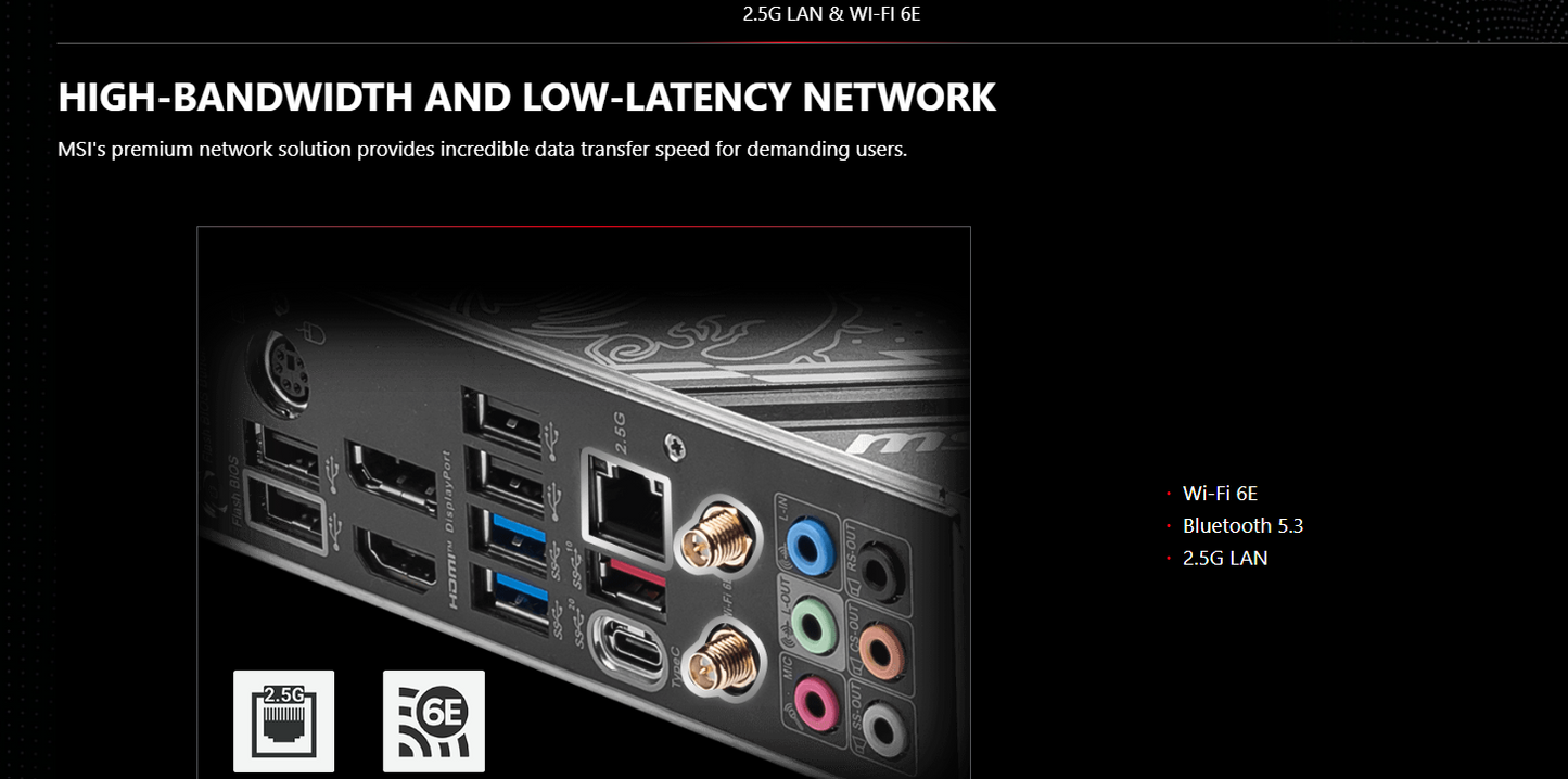 MSI Z790 GAMING PLUS WIFI 6E DDR5 PCIe 5.0, Lightning Gen 4 x4 M.2 with M.2 Shield Frozr LGA 1700 ATX Motherboard