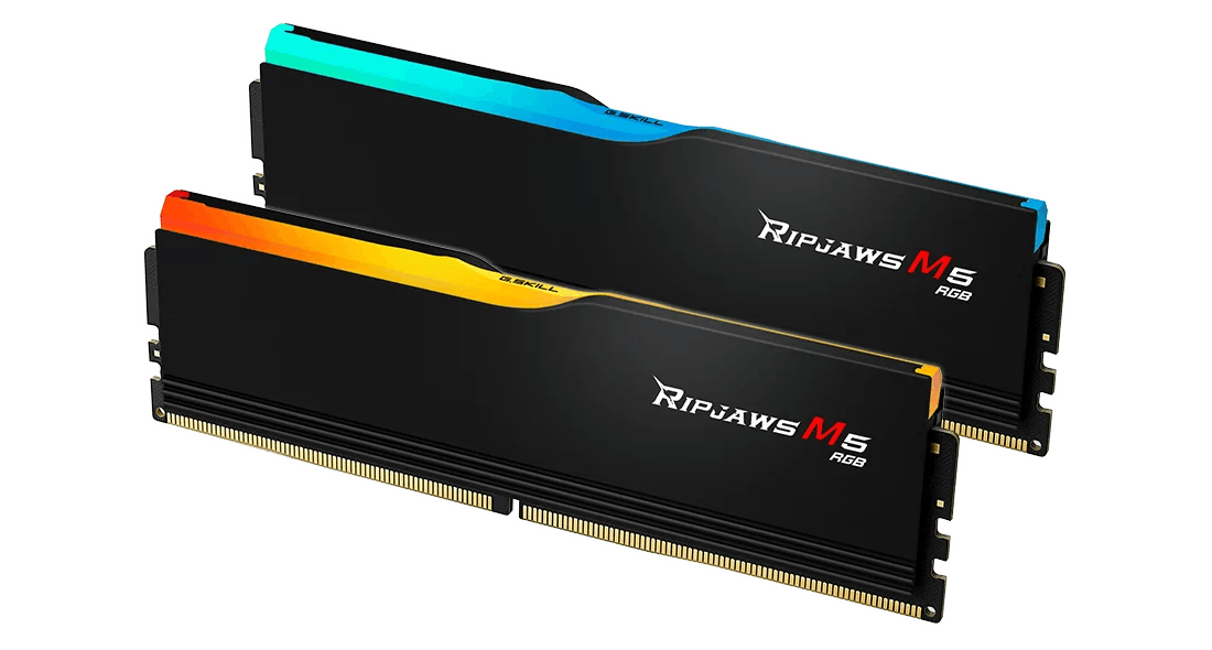 G.SKILL RIPJAWS M5 RGB: 32GB/64GB DDR5-6000/6400/6800 MT/s - Intel XMP 3.0 Ready, Dual Channel Kit (BLACK/WHITE)
