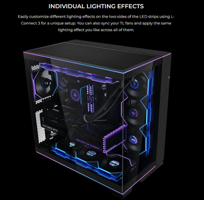 LIAN LI UNI FAN TL120 RGB Triple Pack BLACK Cooler/WHITE Cooler with CONTROLLER - 3 Yrs Wty