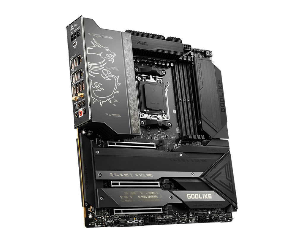 MSI MEG X670E GODLIKE Socket AM5/Wi-Fi 6E/DDR5/PCIe 5.0/4x M.2/8x SATA 6G/3x PCI-E x16 slot/Windows 10&11 E-ATX Motherboard