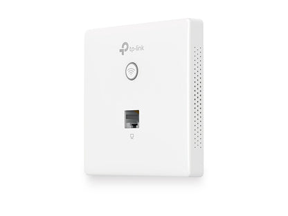 TP-LINK EAP115-Wall 300Mbps Wireless N Wall-Plate Access Point Cloud Access, Omada App, PoE Supported