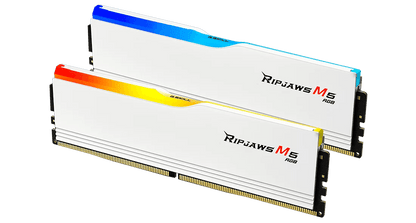 G.SKILL RIPJAWS M5 RGB: 32GB/64GB DDR5-6000/6400/6800 MT/s - Intel XMP 3.0 Ready, Dual Channel Kit (BLACK/WHITE)
