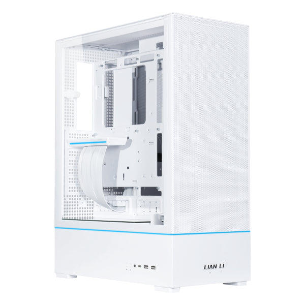 LIAN LI SUP01 BLACK/WHITE Tempered Glass ATX Small Tower CASE