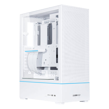 LIAN LI SUP01 BLACK/WHITE Tempered Glass ATX Small Tower CASE