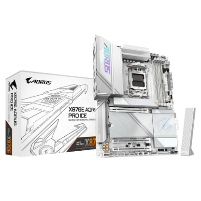 GIGABYTE X870E AORUS PRO ICE GAMING WIFI AM5 ATX Motherboard + AMD Ryzen™ 7 9800X3D Desktop Processor BUNDLE