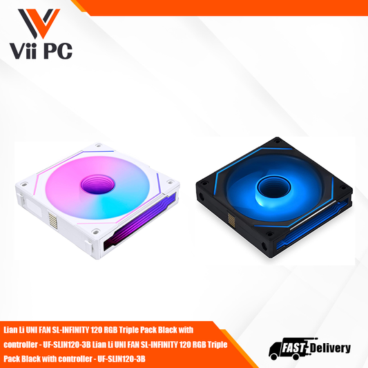 LIAN LI UNI FAN SL-INFINITY 120 RGB Single Pack Black (No controller included)- UF-SLIN120-1B