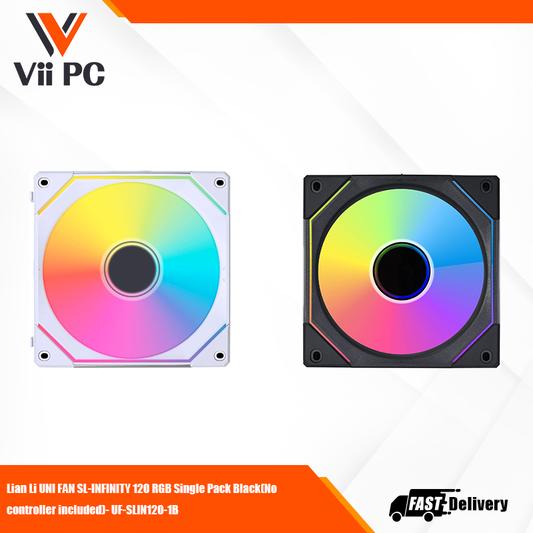 LIAN LI  UNI FAN SL-INFINITY 120 RGB Single Pack Black(No controller included)- UF-SLIN120-1B