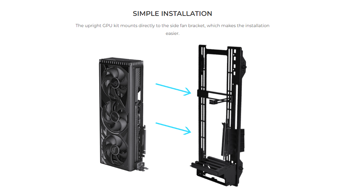 Lian Li O11D EVO XL Upright GPU Bracket Black/White - 1yr Wty