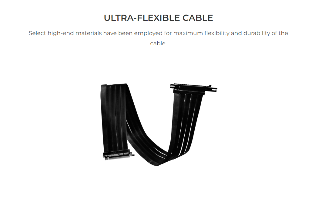 Lian Li PCI-e 4.0 X16 Riser cable 900mm Black/White - 1yr Wty