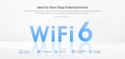 TP-LINK DECO X50-PoE AX3000 Whole Home Mesh WiFi 6 System with PoE - 3 Pack